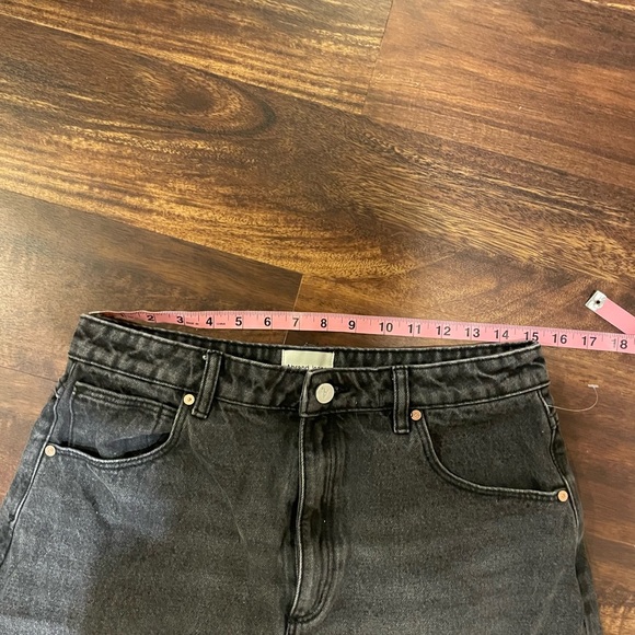 Abrand Jeans High Rise Black Gray Jean Denim Shorts - Picture 11 of 11